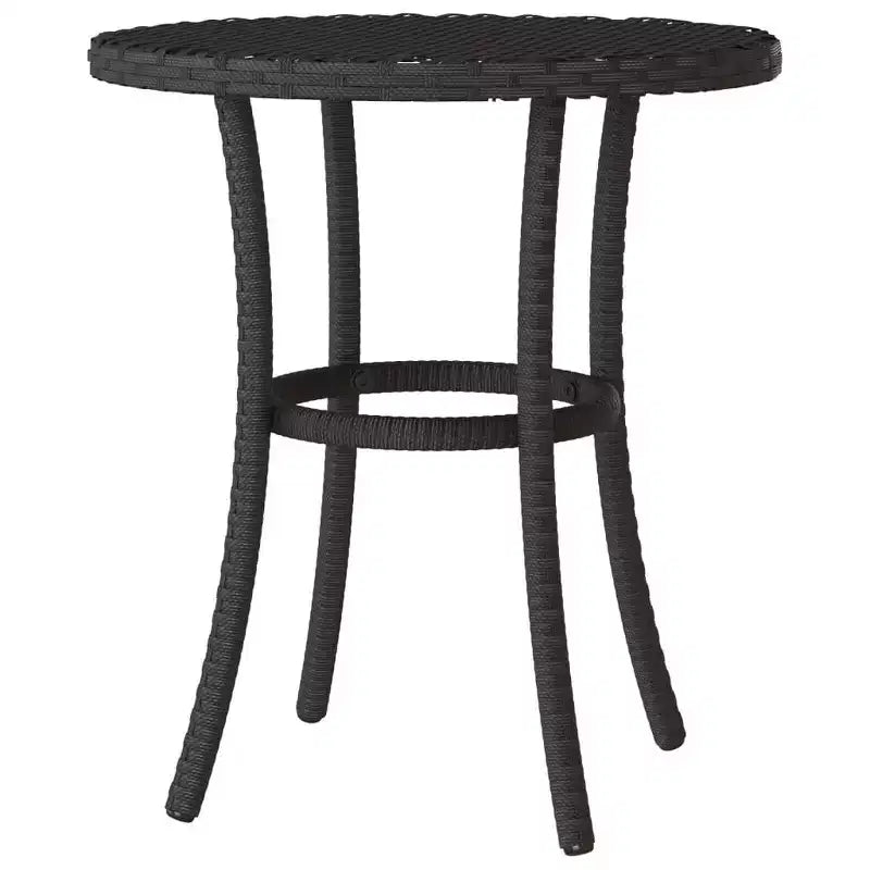 vidaXL Bistro Set with Cushions Outdoor Patio Furniture 3 Piece Poly Rattan