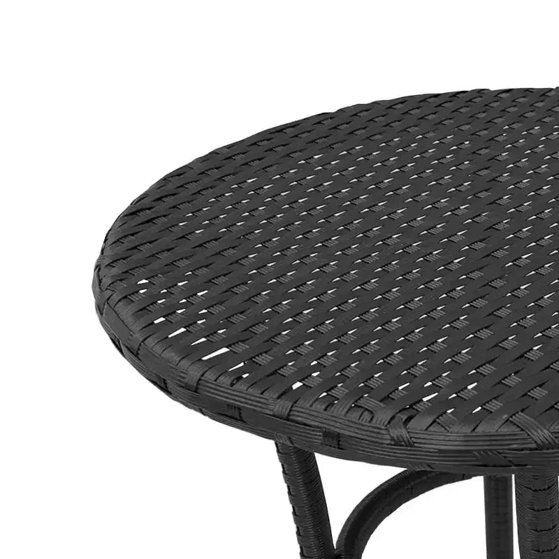 vidaXL Bistro Set with Cushions Outdoor Patio Furniture 3 Piece Poly Rattan