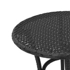 vidaXL Bistro Set with Cushions Outdoor Patio Furniture 3 Piece Poly Rattan