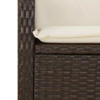 vidaXL Bistro Set with Cushions Outdoor Patio Furniture 3 Piece Poly Rattan