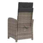 vidaXL Bistro Set with Cushions Outdoor Patio Furniture 3 Piece Poly Rattan