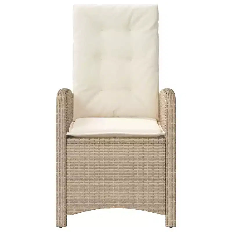 vidaXL Bistro Set with Cushions Outdoor Patio Furniture 3 Piece Poly Rattan