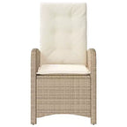 vidaXL Bistro Set with Cushions Outdoor Patio Furniture 3 Piece Poly Rattan