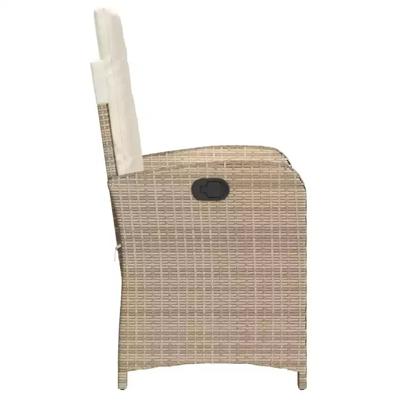 vidaXL Bistro Set with Cushions Outdoor Patio Furniture 3 Piece Poly Rattan