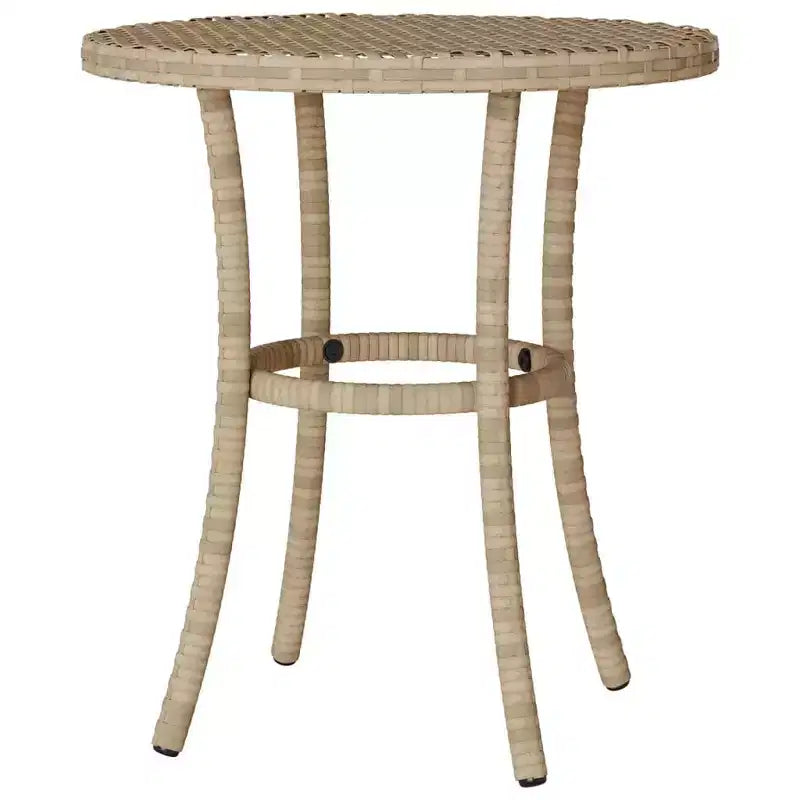 vidaXL Bistro Set with Cushions Outdoor Patio Furniture 3 Piece Poly Rattan
