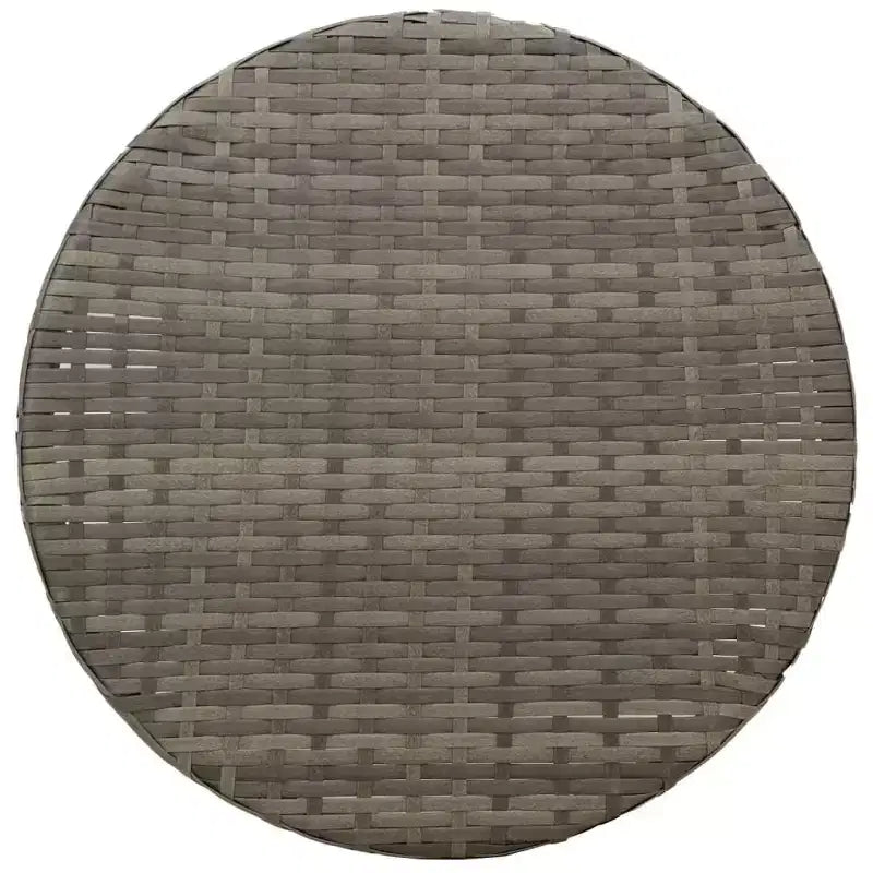 vidaXL 3 Piece Bistro Set with Cushions Gray Poly Rattan