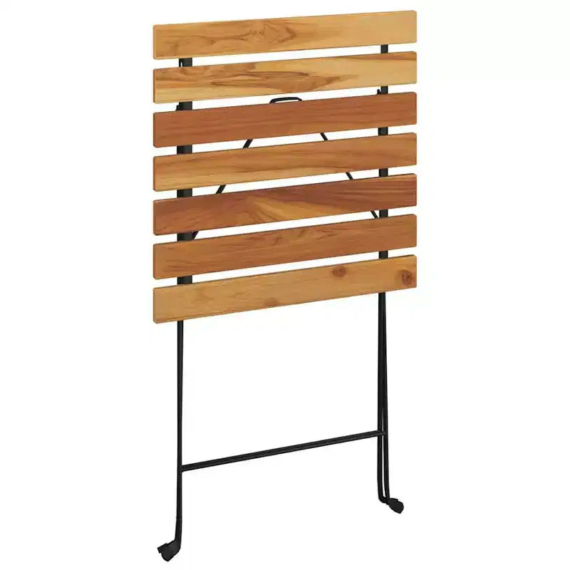 vidaXL 3 Piece Folding Bistro Set Solid Wood Teak and Steel