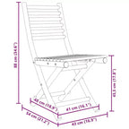 vidaXL Bistro Set Natural Bamboo Bamboo Standard Size Foldable