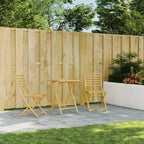 vidaXL Bistro Set Natural Bamboo Bamboo Standard Size Foldable