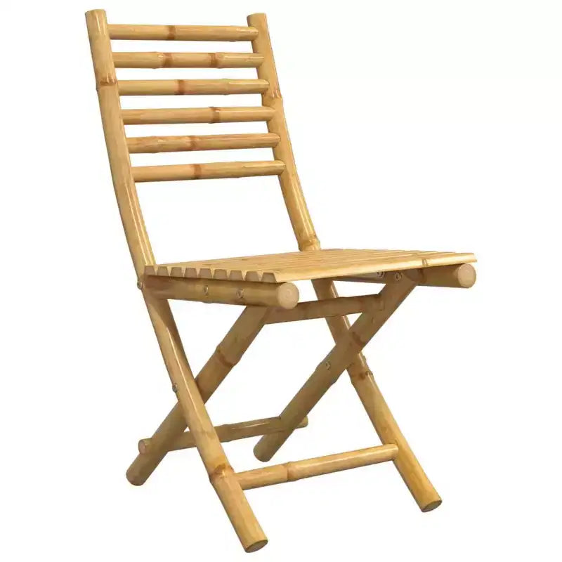 vidaXL Bistro Set Natural Bamboo Bamboo Standard Size Foldable