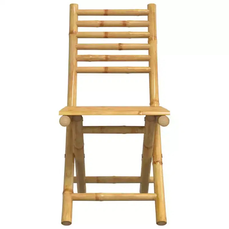 vidaXL Bistro Set Natural Bamboo Bamboo Standard Size Foldable