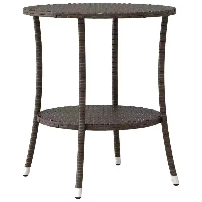 vidaXL Bistro Set with Cushions Poly Rattan