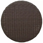 vidaXL Bistro Set with Cushions Poly Rattan