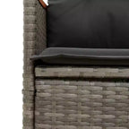 vidaXL Bistro Set with Cushions Poly Rattan