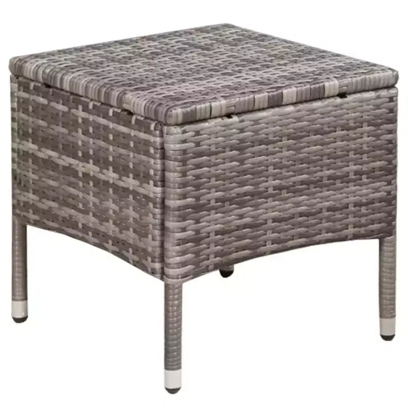 vidaXL Patio Bistro Set Outdoor Furniture Set Wicker Table and Chairs Rattan