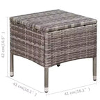 vidaXL Patio Bistro Set Outdoor Furniture Set Wicker Table and Chairs Rattan
