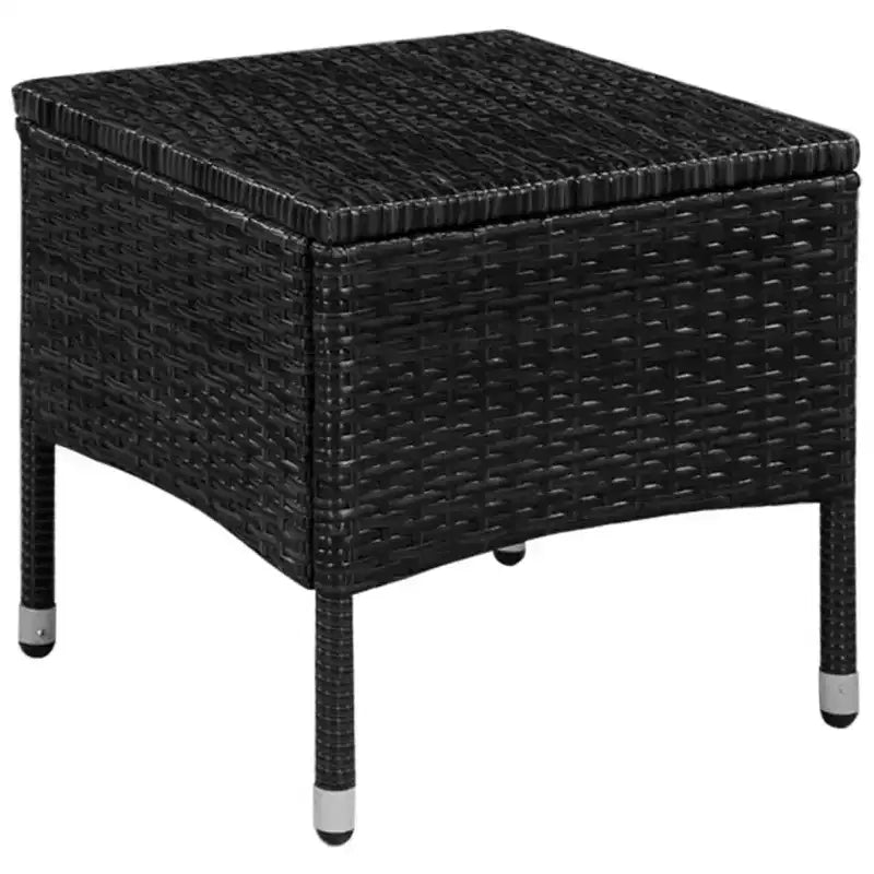 vidaXL Patio Bistro Set Outdoor Furniture Set Wicker Table and Chairs Rattan
