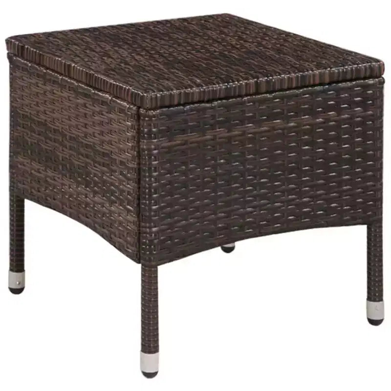 vidaXL Patio Bistro Set Outdoor Furniture Set Wicker Table and Chairs Rattan