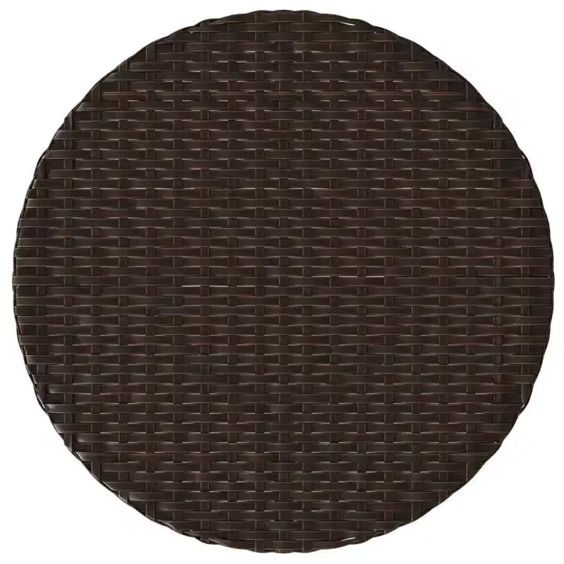 vidaXL 3 Piece Bistro Set with Cushions Black Poly Rattan