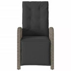 vidaXL 3 Piece Bistro Set with Cushions Black Poly Rattan