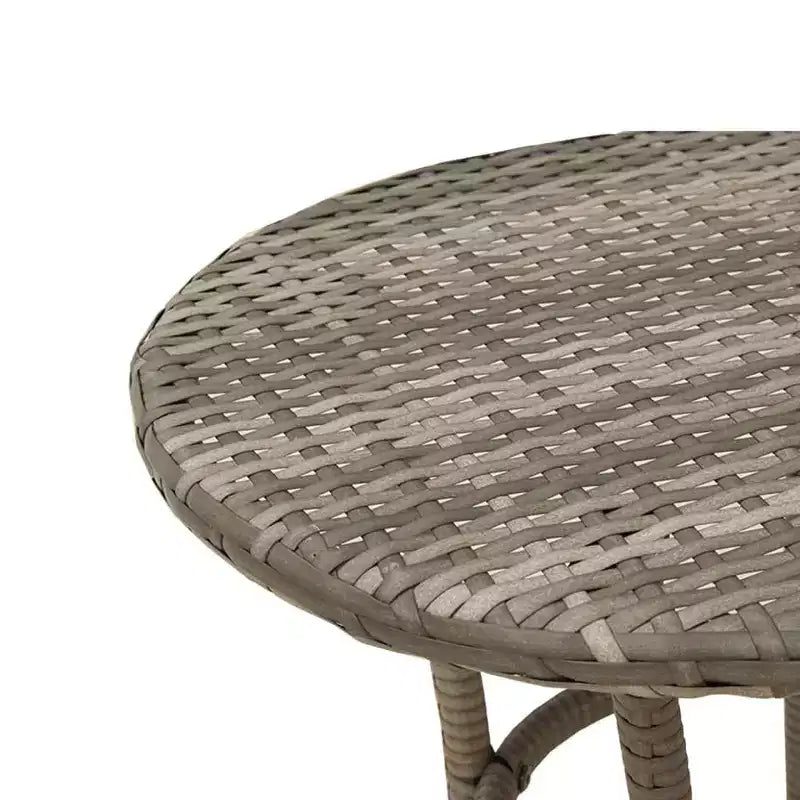 vidaXL 3 Piece Bistro Set with Cushions Black Poly Rattan
