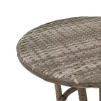 vidaXL 3 Piece Bistro Set with Cushions Black Poly Rattan