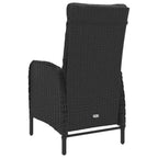 vidaXL 3 Piece Patio Bistro Set Poly Rattan and Glass