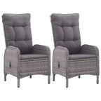 vidaXL 3 Piece Patio Bistro Set Poly Rattan and Glass