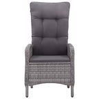 vidaXL 3 Piece Patio Bistro Set Poly Rattan and Glass