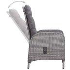vidaXL 3 Piece Patio Bistro Set Poly Rattan and Glass
