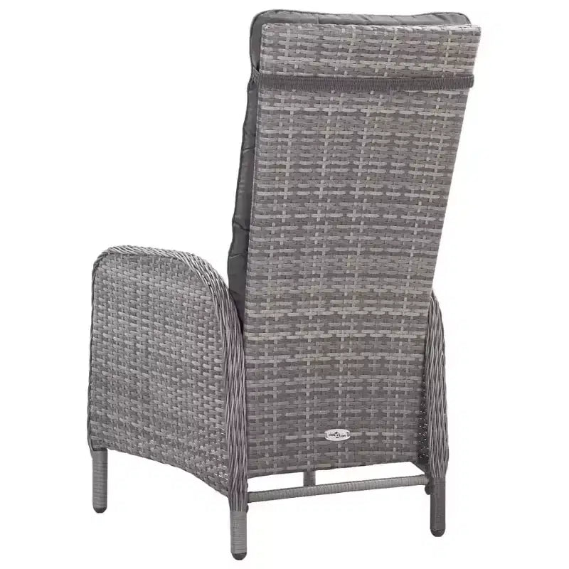 vidaXL 3 Piece Patio Bistro Set Poly Rattan and Glass
