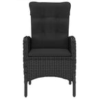 vidaXL 3 Piece Patio Bistro Set Poly Rattan and Glass