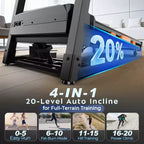 Treadmill Clearances,5.0 HP Folding Treadmill with 20-Level Adjustable Incline,12 mph Speed,Treadmill 400 lb Capacity,105 Preset Training Program