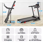 Treadmill on Sale,Treadmills Clearance, Running Treadmills for Home, Wide Folding Treadmill with Handle Bars, Speaker, 300 lb Weight Capacity