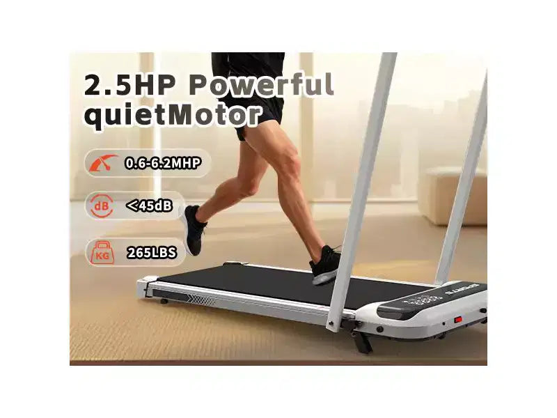Okak 3-IN-1 Under Desk Treadmill with Remote Control & LED Display, Folding Treadmill with Incline, Walking Pad with Handle Bar