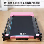 Okak Lightweight Folding Treadmill with Arms, Portable Treadmill with LED Screen, Walking Pad Treadmill for Home and Office Use