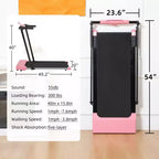 Okak Lightweight Folding Treadmill with Arms, Portable Treadmill with LED Screen, Walking Pad Treadmill for Home and Office Use