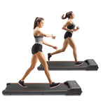Okak Walking Pad Treadmill with LED Display and Remote Control, 2.5HP Under Desk Treadmill, Portable Treadmill for Home, Office, Black