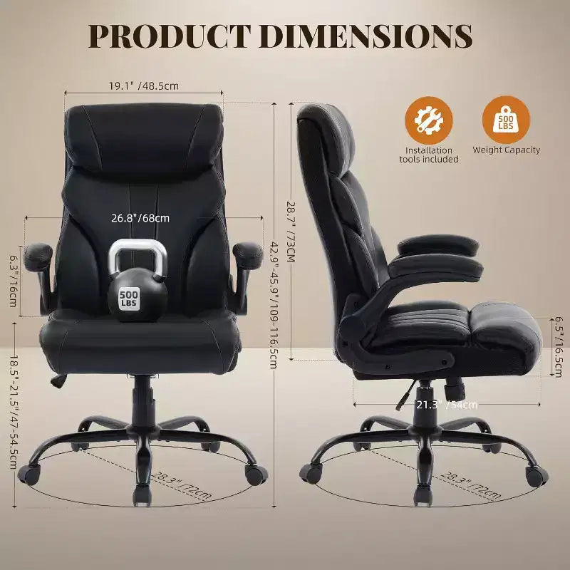 Office Chair with High Back,Computer Desk Chair Adjustable Height, Backrest Tilt Angle, Lumbar Support Swivel Rolling Wheels Comfy for Office Gaming