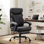 Ergonomic Office Chair,PU Gaming Chair,Adjustable Height 90 to 135 Degree Reclining, Backrest 360 Degree Swivel Wheels,350 Lbs Capacity for Office