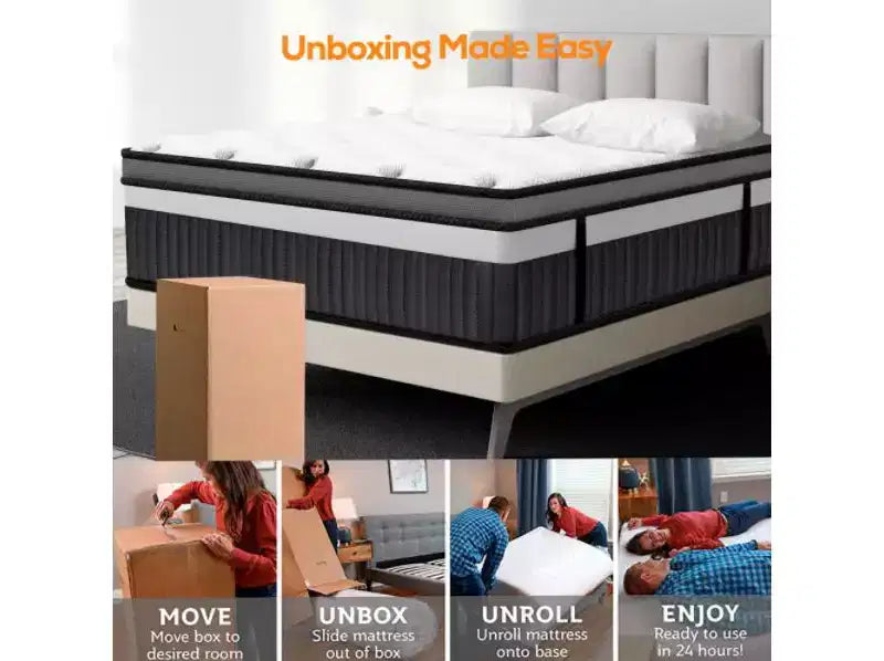 14 Inch king Gel Memory Foam Mattress Medium Firmness, Mattresses for Pressure Relief & Cool Sleep CertiPUR-US Certified