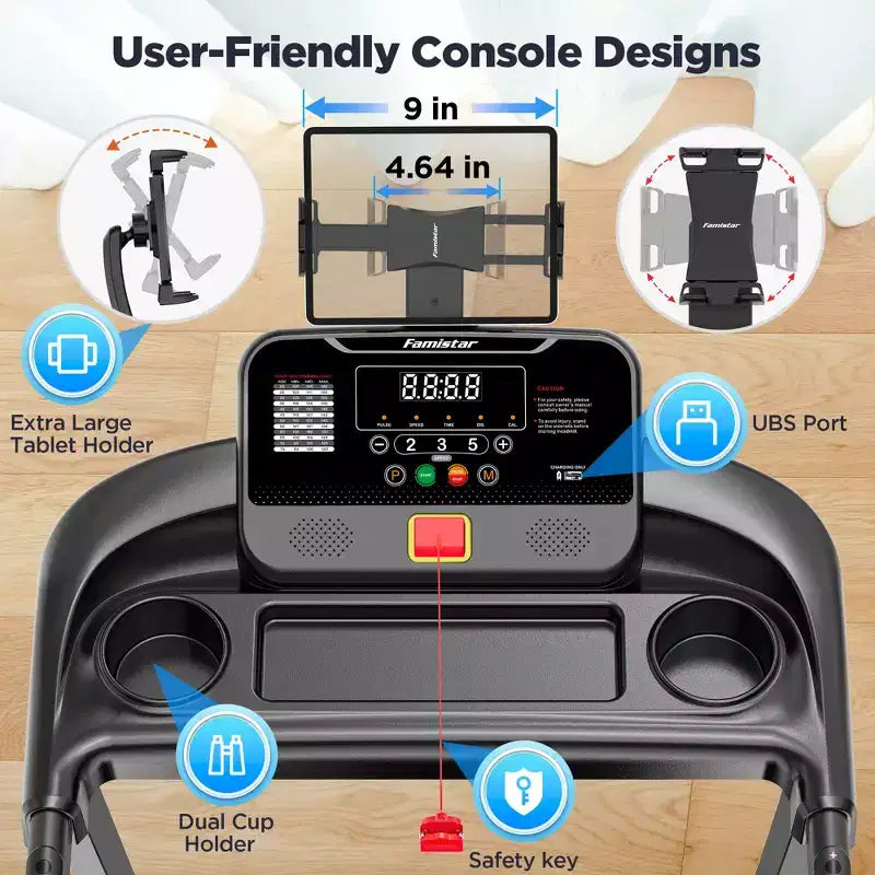 Treadmill on Sale,Treadmills Clearance, Folding Electric Running Walking Treadmill, Portable Treadmill for Home Use, 7.5 MPH, Smart Apps