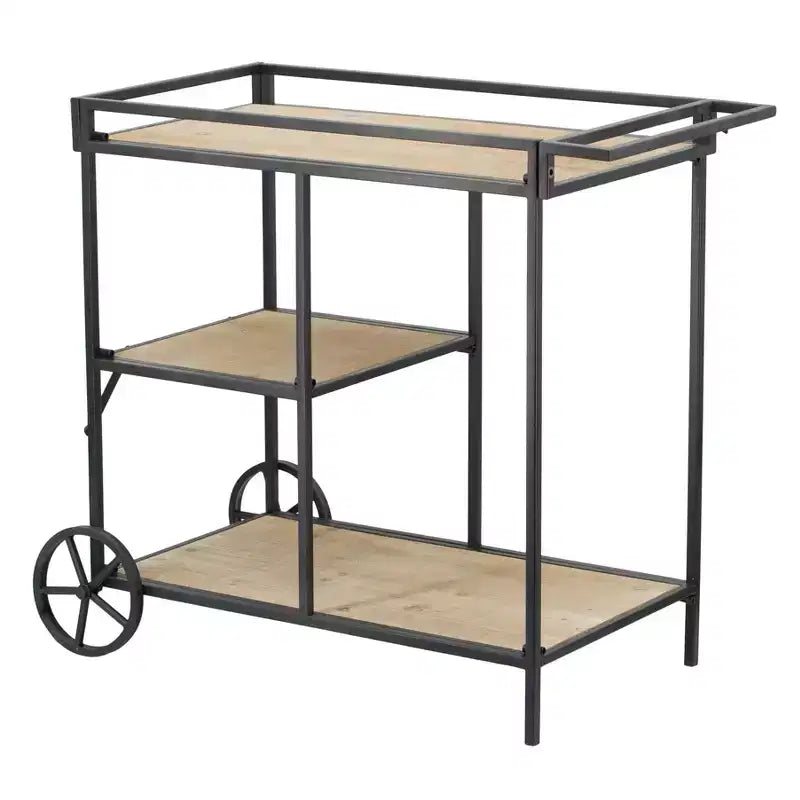 Shelf with Wheels Mobile Storage Unit 32.3x15.7x26.8