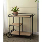 Shelf with Wheels Mobile Storage Unit 32.3x15.7x26.8