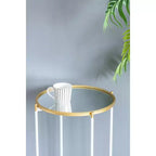 Set of 2 Mirrored Top Side Tables Accent Furniture