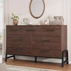 7-Drawer Dresser, 52 Wide Wood Storage Chest with Deep Drawers for Bedroom, Living Room or Entryway, Robot Vacuum Friendly