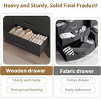 7-Drawer Dresser, 52 Wide Wood Storage Chest with Deep Drawers for Bedroom, Living Room or Entryway, Robot Vacuum Friendly