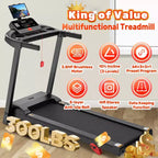 3.5HP Treadmill for Home, 300 lbs Capacity Foldable Treadmill w/ 64+7 Workouts, APP w/ Free Courses,Dual HiFi Speakers,Treadmill for Walking Running