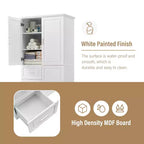 GDFStudio Sienna Modern Wood Freestanding Bathroom Storage Cabinet with Three Drawers and Adjustable Shelf