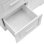 GDFStudio Sienna Modern Wood Freestanding Bathroom Storage Cabinet with Three Drawers and Adjustable Shelf